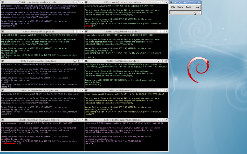 Cluster SSH in action